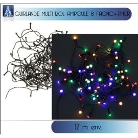 Guirlande lumineuse 120 LED Multicolore avec Timer
