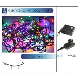 Guirlande lumineuse 300 LED Multicolore avec Timer