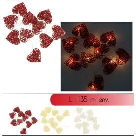 Guirlande lumineuse a pile 10 LED avec coeur