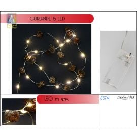 Guirlande lumineuse a pile Pomme de Pin
