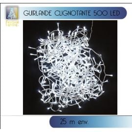 Guirlande lumineuse clignotante 500 LED Blanc Froid