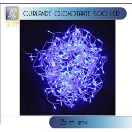 Guirlande lumineuse clignotante 500 LED Bleu