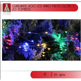 Guirlande lumineuse de noel Nano 400 LED Multicolore