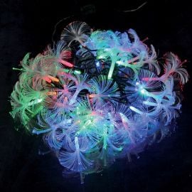 Guirlande lumineuse fibre optique 40 LED Multicolore
