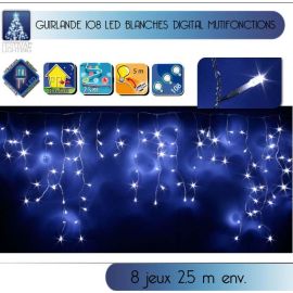 Guirlande lumineuse stalactite Extérieur 108 LED Blanc 