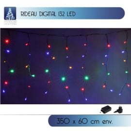 Guirlande lumineuse stalactite extérieur 132 LED Digital Multicolore