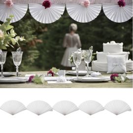 Banderole guirlande eventail blanc 