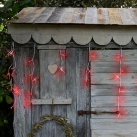 Guirlande stalactite de Noel extérieur 20m 480 LED Rouge