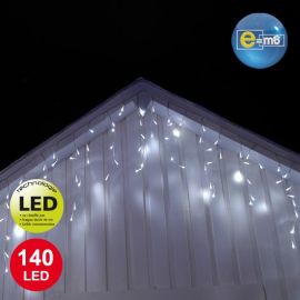 Guirlande stalactite de Noel extérieur 370cm 140 LED Blanc Froid