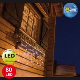 Guirlande stalactite de Noel extérieur 80 LED 200cm