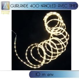 Guirlande tube lumineux 400 NanoLED Blanc Chaud