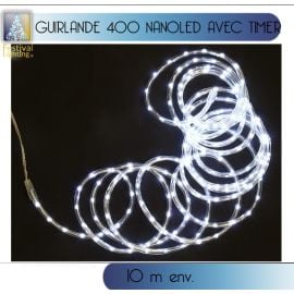 Guirlande tube lumineux 400 NanoLED Blanc Froid