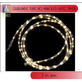 Guirlande tube lumineux 80 NanoLED Blanc Chaud