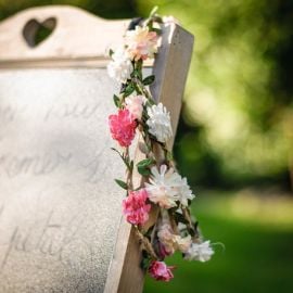  Headband fleurs blanches