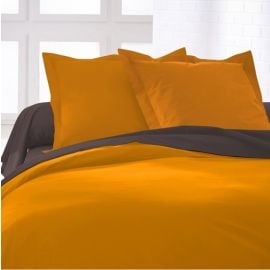 Housse de couette 140x200cm Orange 100% coton 