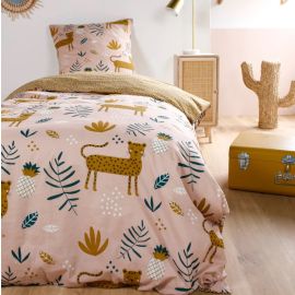 Housse de couette Enfant 1 Personne Pink Jungle