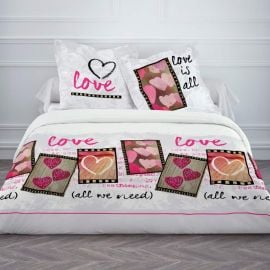 Housse de couette pas cher 220x240 Enjoy Map Loves