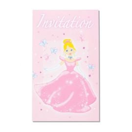 Invitations Princesse x6pcs