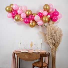 Kit Arche de 50 Ballons mariage girly