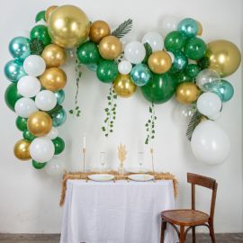 Kit Arche de 86 Ballons Tropicool Degradé de Vert