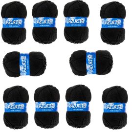 10 Pelotes de laine Azurite Noir 