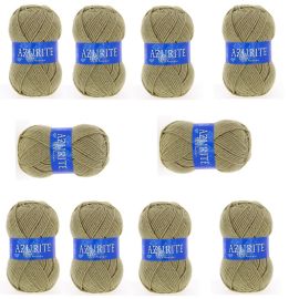 10 Pelotes de laine Azurite Acrylique Sable 