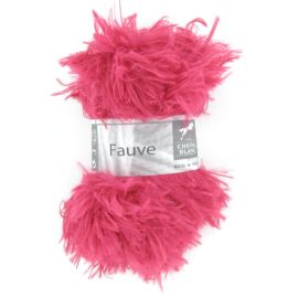 Laine Fourrure pas cher Fauve Framboise