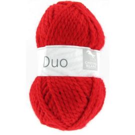 pelote de fil à tricoter Cheval Blanc DUO Rouge