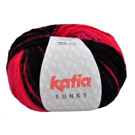 fil à tricoter Katia Funky Fuchsia Noir