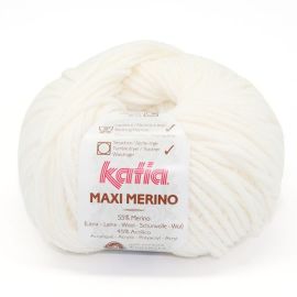 fil à tricoter Katia Maxi Mérino Blanc