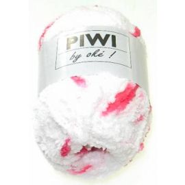 fil à tricoter layette pas cher Piwi Fuchsia et Blanc 