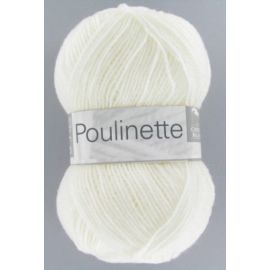 Pelote de laine Poulinette blanc Cheval Blanc 