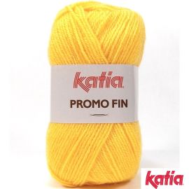 pelote de fil à tricoter Katia Promo fin Jaune vif