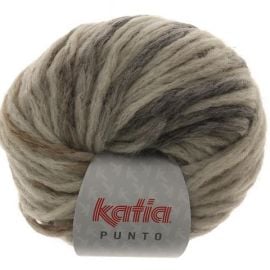 fil à tricoter à tricoter Katia Punto Beige et Gris