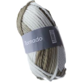 Laine tornado grundl marron blanche 01