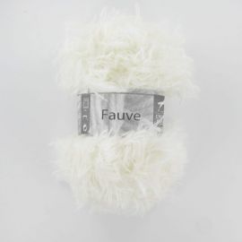 Laine à tricoter fourrure Cheval Blanc Fauve Naturel