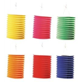 Lampion Cylindrique 13 cm Couleur Uni