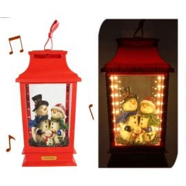 Lanterne Deco de Noel Lumineuse et Sonore
