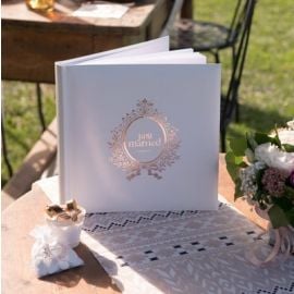 Livre d'or Just Married Rose gold