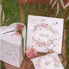 Livre d'or mariage Fleuri