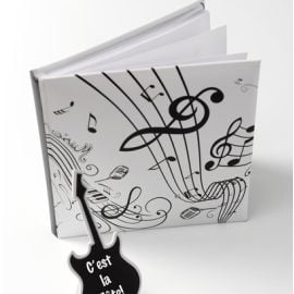 Livre d'or mariage Musique Blanc 