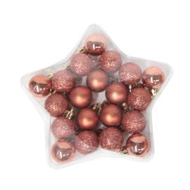 Lot de 20 Boules de noel Rose gold 3cm