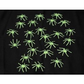 lot 24 araignées - avec crochet - fluorescentes