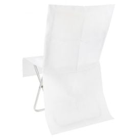 Lot de 25 Housses de chaise pas cher en tissu intissé Blanche