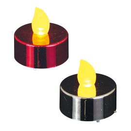 Lot de 2 bougies chauffe plat LED assorties