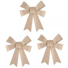 Lot de 3 petits noeuds en jute pas cher 