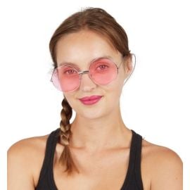 Lunettes hippie - rose - adulte