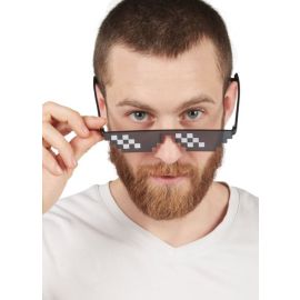 Lunettes pixel art face - adulte