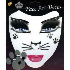 maquillage - autocollant - chat