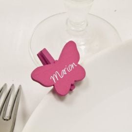 Marque place Papillons ardoise Fuchsia
